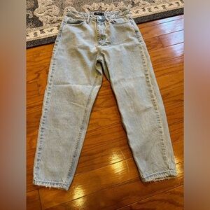 Misguided Wide Leg Mom Lightwash Jeans Size 6 Petite